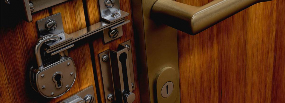 Escape Room Insurance - Brown Door with Lock